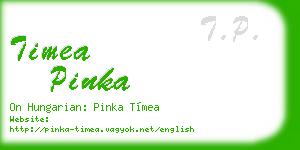 timea pinka business card